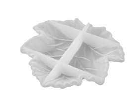Molde silicona plato hoja nervaduras
